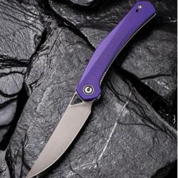 Couteau CIVIVI Lazar Purple Lame Acier 10Cr15CoMoV Manche G10 Bearings Liner Loc CIVC200132