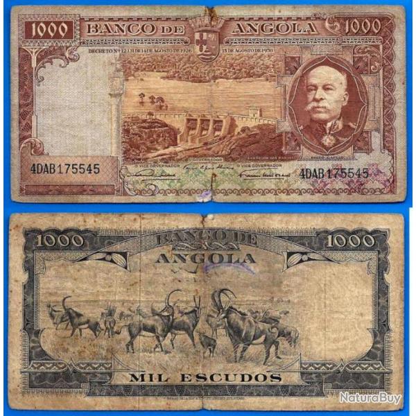 Angola 1000 Escudos 1956 Billet Afrique Colonie Portugal