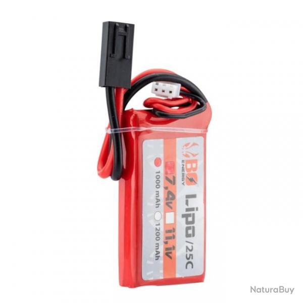 1 stick batterie Lipo 2S 7.4V 25C - 1000 mAh