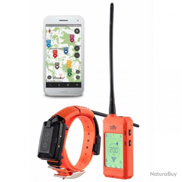 Collier GPS et de dressage pour chiens DogTrace X30T orange fluo Appa - Appareil et collier GPS DogT