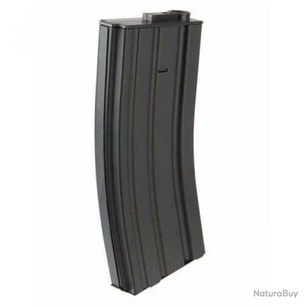 Chargeur Mid-cap mtal 120 billes pour M4 AEG - Noir