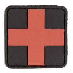 Patch PVC premier secours croix rouge 5.5 x 5.5cm