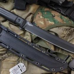 Couteau de Combat Kizlyar Sensei Lame Acier D2 Titane Manche Kraton Etui Kydex Made In Russia