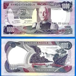 Angola 1000 Escudos 1972 Carmona Afrique Escudo Billet