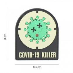 PATCH 3D PVC : COVID 19-KILLER  - velcro  -