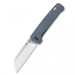 Couteau QSP Knife Penguin Ti Blue Lame Acier 154CM Manche Titane IKBS Framelock Clip QS130R