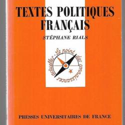 Que sais-je , textes politiques français de stéphane rials