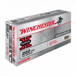 20 CARTOUCHES WINCHESTER POWER POINT 50G CALIBRE 222REM