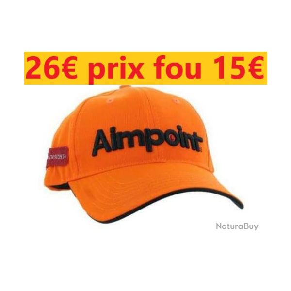 Casquette   AIMPOINT  orange  taille unique   casqaimpoint