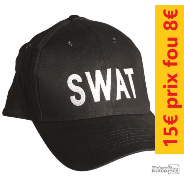 CASQUETTE     MIL-TEC   "SWAT"  taille unique noire   90277