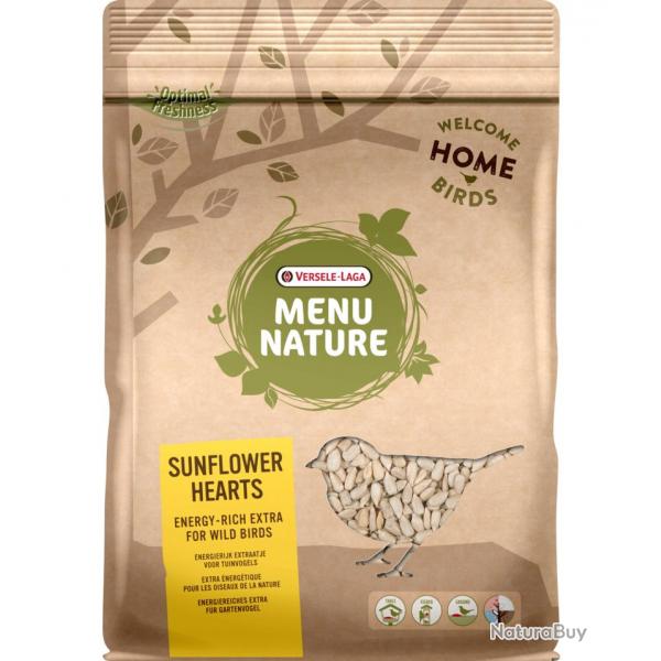 MENU NATURE SUNFLOWERHEARTS 750GR GRAINES DE TOURNESOL DECORTIQUEES
