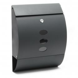 Boite aux lettres murale design porte journal acier galvanisé anthracite 16_0000078