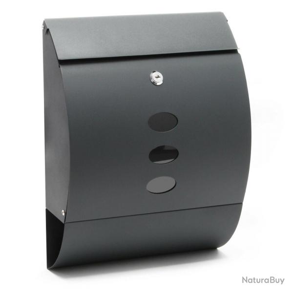 Boite aux lettres murale design porte journal acier galvanis anthracite 16_0000078