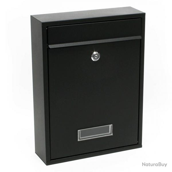 Boite aux lettres design murale acier galvanis noir 16_0000083