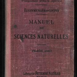 manuel de sciences naturelles d'eisenmenger et coupin scolaire ancien