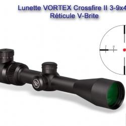Lunette VORTEX Crossfire II 3-9x40 - Réticule lumineux V-Brite