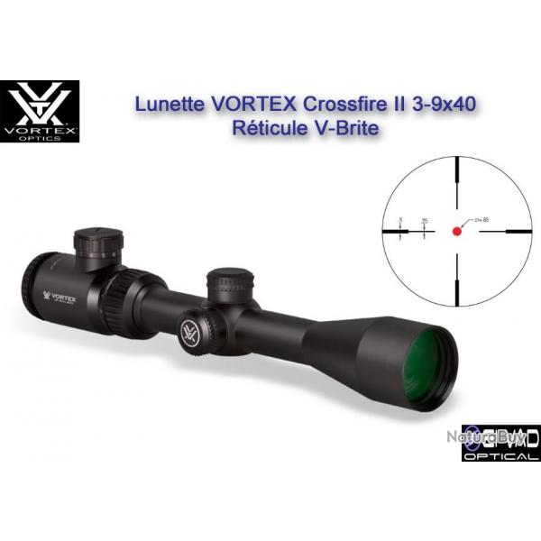 Lunette VORTEX Crossfire II 3-9x40 - Rticule lumineux V-Brite