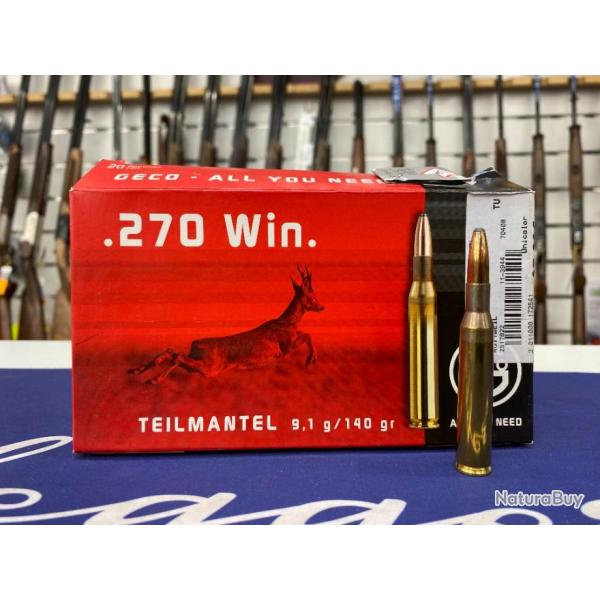 BALLES GECO Demi-Blinde 270 WIN 140GR (9.1G)