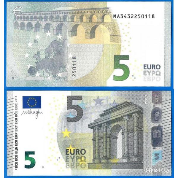 Portugal 5 Euro 2013 Neuf Prefixe Ma Serie M005 G4 Signature Draghi Billet