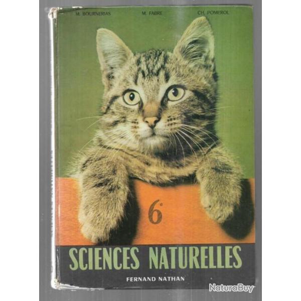 sciences naturelles 6e  de bournerias , fabre et pomerol 1964 programme 1959