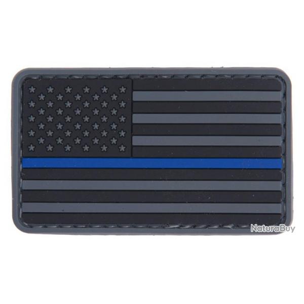 Patch PVC Drapeau USA Bleu line