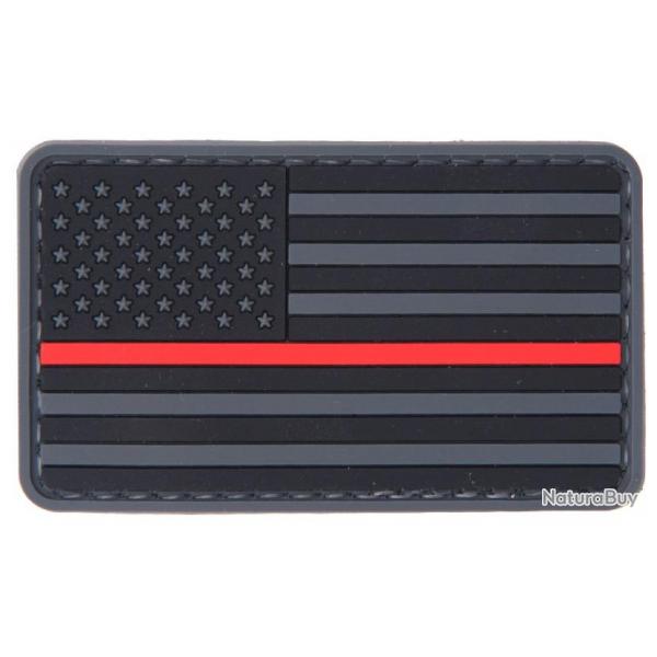 Patch PVC Drapeau USA Red line