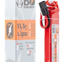 1 stick batterie Lipo 3S 11.1V 1300mAh 25C T-DEAN