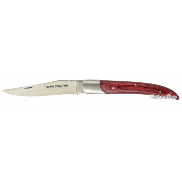 Couteau pliant Pradel Prestige teint rouge + affteur + bote  graisse + Feutrine