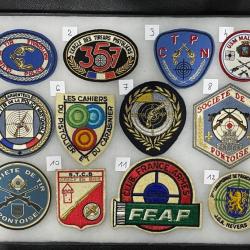 01 Ecusson patch au choix 357, USM, club de tir Police Nationale, club France, STCB, FFAP