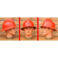 France coque de casque de Sapeurs-pompiers PETITCOLLIN peinte en rouge avec jugulaire