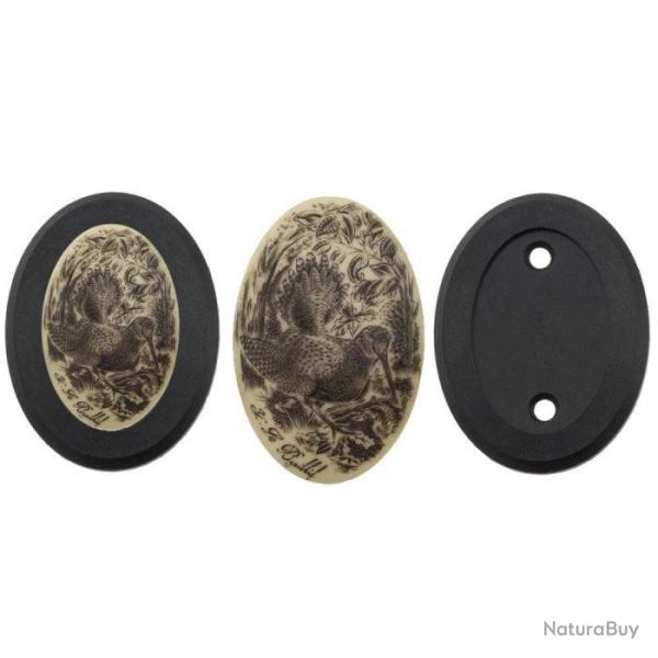 Calotte Europarm - 5,5 x 4,1 cm Sanglier / Ivoire - Bcasse / Ivoire