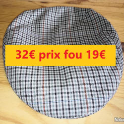 casquette carreaux bleues  "made in fance" BEST QUALITY taille 60  1893-60  PINEAU