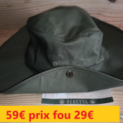 CHAPEAU SAFARI   BERETTA   VERT  T-M         BC121M