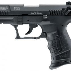 Pistolet Walther P22 CAL 9 MM PAK noir