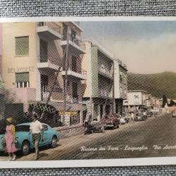 Carte postale Via Aurelia Laigueglia Lancia Ford et Fiat