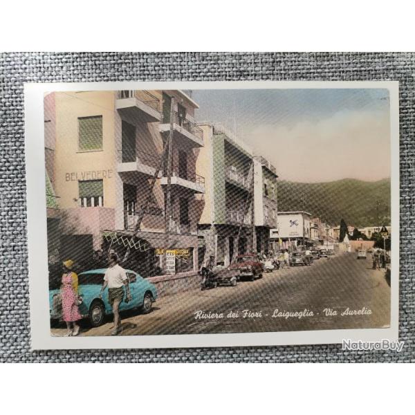 Carte postale Via Aurelia Laigueglia Lancia Ford et Fiat