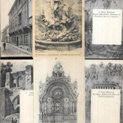 beauvais  oise lot cartes postales anciennes 24 cpa , ville , saint-jacques , lycée , caserne, siège