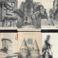 beauvais oise lot cartes postales anciennes 20 cpa , ville , saint-jacques , lycée , marché, saint