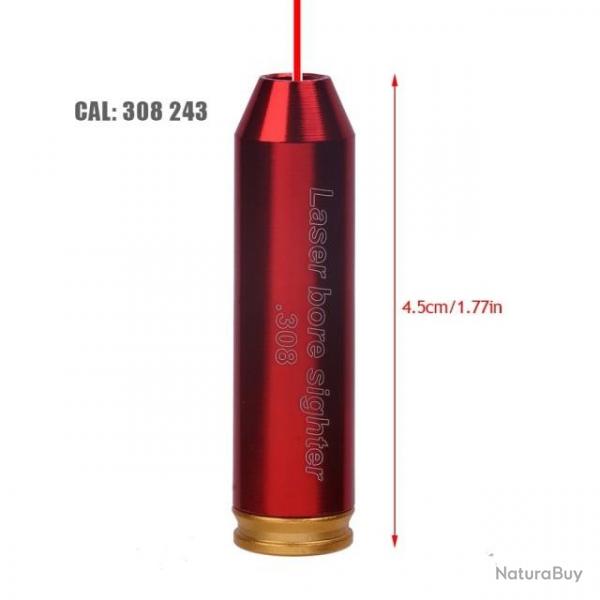 Balle laser .308 243 Cartouche collimateur de rglage calibre + PILES INCLUS + EXPE 48h