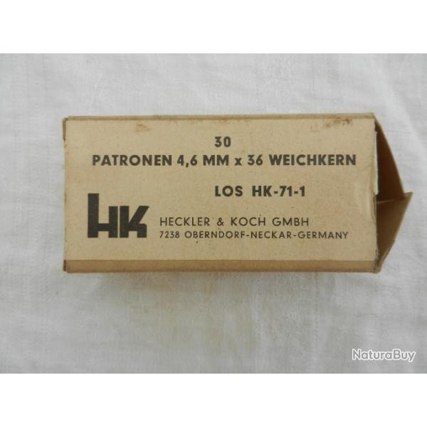 bote carton VIDE munition 4,6mm x 36 LOS HK-71-1 - Heckler & Koch GMBH