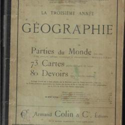 la troisième année de géographie les cinq parties du monde 1896 , cachet villiers le bel institution