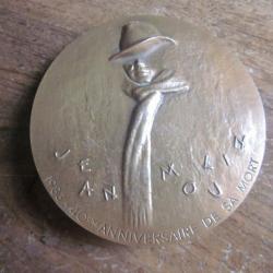 Médaille en bronze Jean Moulin 39 45 seconde guerre mondiale , collection