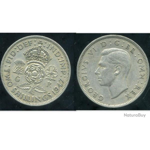 2 SHILLINGS 1947 GRANDE BRETAGNE