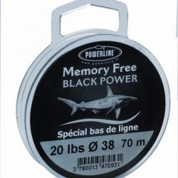 Nylon Memoryfree Noir 70m Powerline 0.62mm / 40lbs