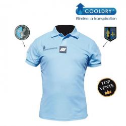 POLO GENDARMERIE BLEU COOLDRY ANTI HUMIDITE MAILLE PIQUEE