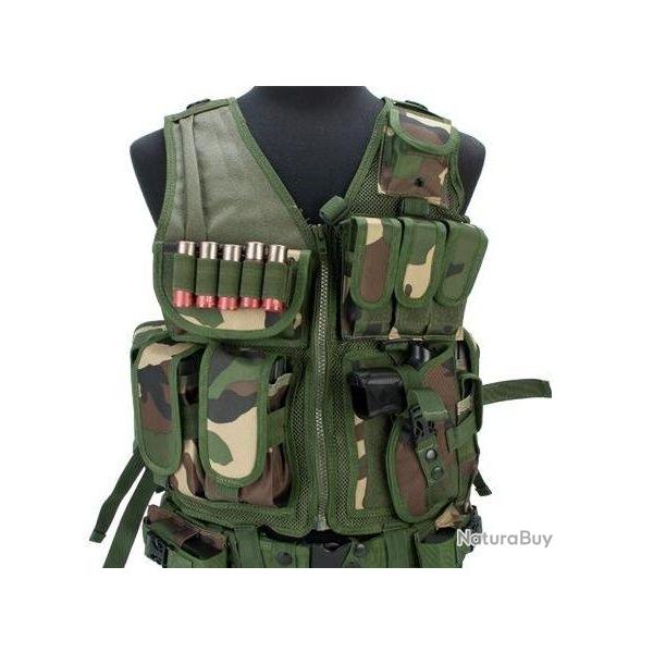 Veste Mesh Holster Woodland (S&T)