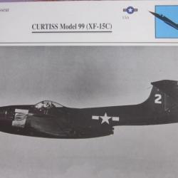 AVION  TYPE   CHASSEUR  CURTIS  MODEL  99  XF - 15C  USA