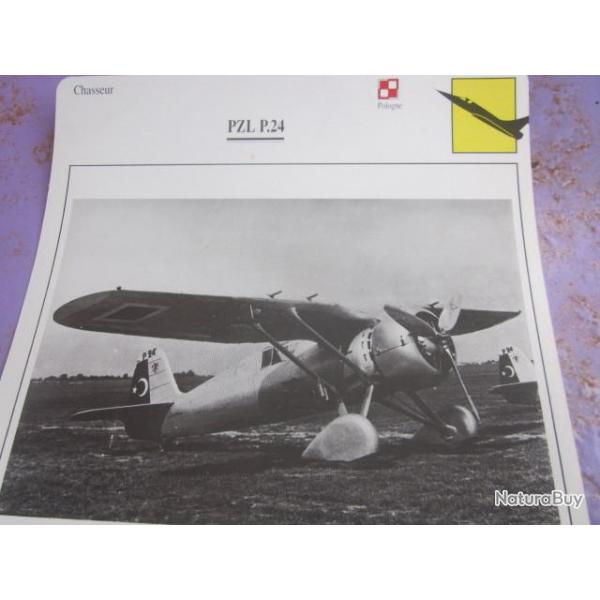 AVION  TYPE   CHASSEUR  PZL  P24