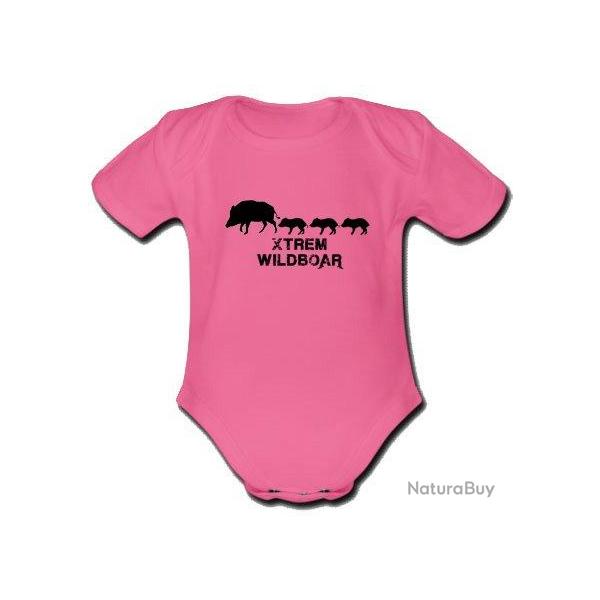 Body bb rose marcassins XTREM WILDBOAR-3-6 mois