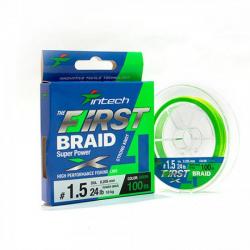 Tresse Intech First Braid X4 Green 150M 0.185mm / 20lbs